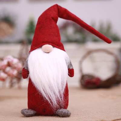 

Toponeto Handmade Santa Cloth Doll Birthday Present For Home Christmas Holiday Decoration