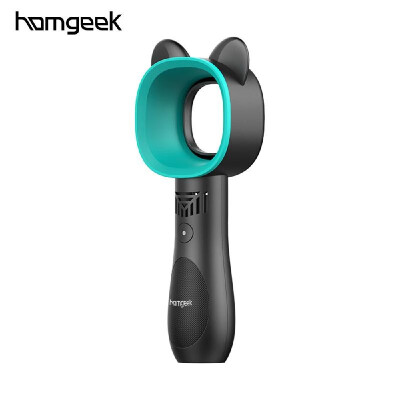 

Homgeek Bladeless Fan Portable Fan Hand-Held Fan Cute Appearance 3 Speed Adjustable USB Rechargeable Fan