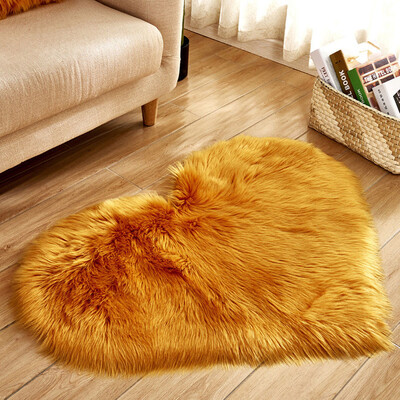 

Gobestart Wool Imitation Sheepskin Rugs Faux Fur Non Slip Bedroom Shaggy Carpet Mats