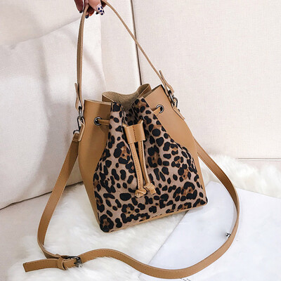 

Tailored Fashion Lady Retro Leopard Bucket Versatile Shoulder Bag Messenger Bag