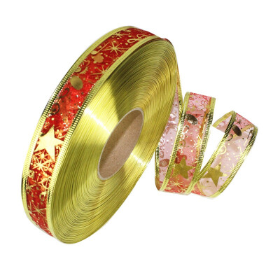 

Christmas Decorations Ribbon With 4 colors Wrapping Festive Ribbons Home&Garden Decoratio for gift packing wrapping