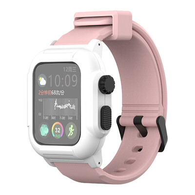 

〖Follure〗Waterproof Silicone Strap Watch bandBelt watch case for Apple Watch4 44mm