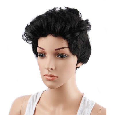 

〖Follure〗New Sexy Womens Ladies Short Black Curls Natural Hair Wigs Cap