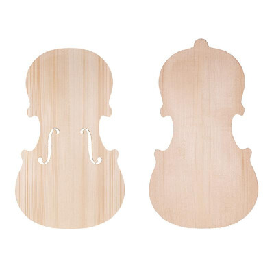

Handcraft Unfinished Fiddle Violin Spruce Front Panel Topboard & Maple Backplate Backboard Solid Wood for 44 Violins