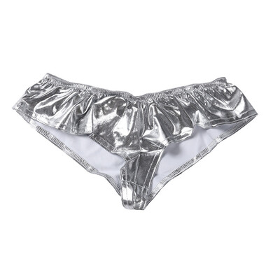 

Toponeto Women Sexy Bare Imitation Leather Underpants Lingerie Lady Bikini Thongs BK