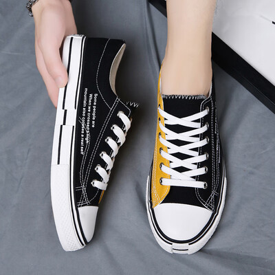 

Mens shoes autumn canvas shoes mens wild shoes Korean version of the trend of Hong Kong style casual flat shoes shoes tide shoes
