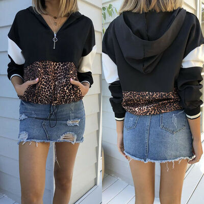 

Women Hooded Zip Up Hoodies Sweater Sweatshirt Jacket Jumper Winter Coat Outwear