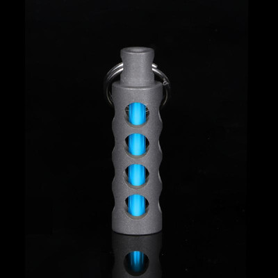 

Tritium Self Luminous Key Ring Ultralight Glow In The Dark Titanium Alloy Keychain Ring Pendant Emergency Survival Mini Light Lamp
