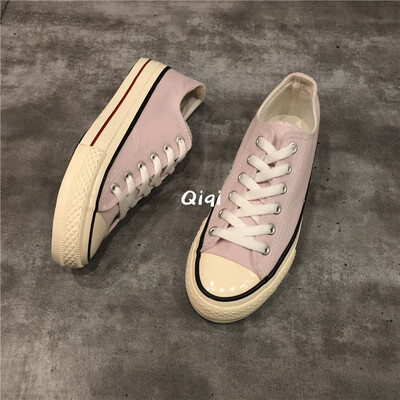 

Lovely girl heart pink canvas shoes female Joker soft younger sister little princess board shoes female 1970ins street shoot
