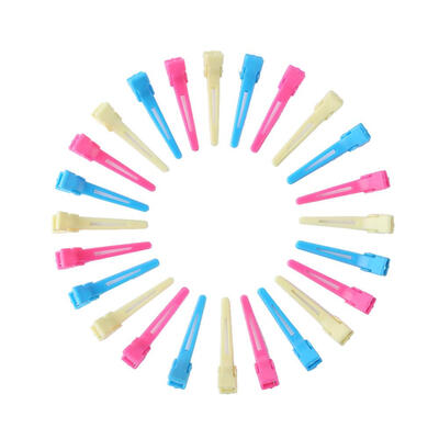 

50pcs Plastic Alligator Hair Clips Hairdressing Barrettes Flat Hairpins
