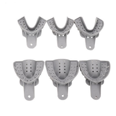 

Greensen 6Pcs Dental Teeth Brace Tray Tooth Shaping Perforated Denture Tooth Support Oral Care Tool