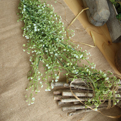 

Gobestart Artificial Fake Silk Flower Vine Hanging Garland Plant Home Garden Wedding Decor