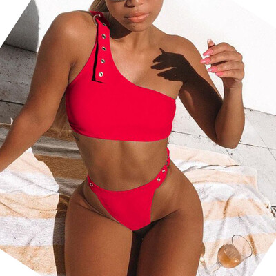 

Roseonmyhand Women Sexy Solid keyhole Bikini Push-Up Pad Swimwear Swimsuit Beachwear Set