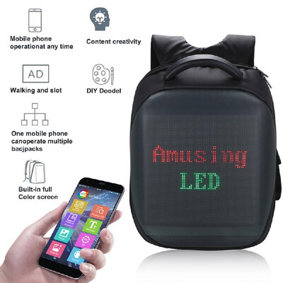 

Backpack Intelligent LEDs Fashion Laptop Backpack School Bag Mobile Remote Change Content