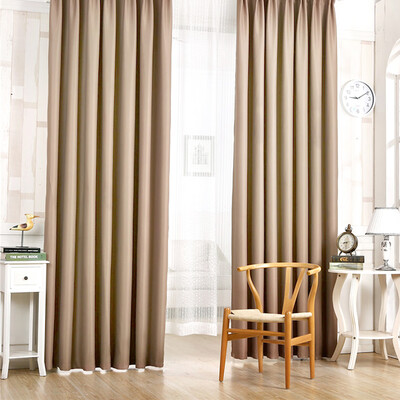 

Solid Color Polyester Fiber Darkening Curtains for Living Room Bedroom