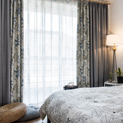 

XINJINGANYIJIA Curtains blackout simple&modern American style 15531