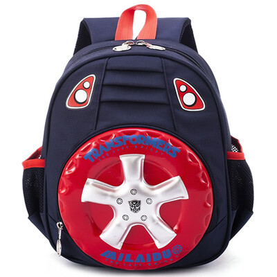 

Waterproof nylon cartoon contrast color shoulder burden reduction students school bags children bag travel backpack boy schoolbag