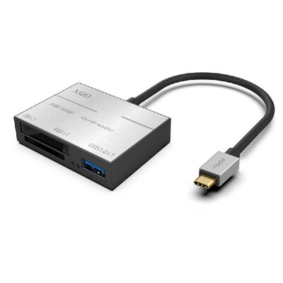 

Type-c to XQDSD Card High Speed Card Reader USB30HUB Compatible with USB3020 Silvery