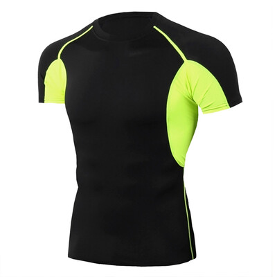

Kozart Men Running T Shirt Sports Tights Workout Running Sportswear White Fitness Gym Tops Male Compression Cycling Shirt