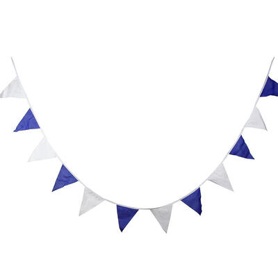 

Creative Blue Cotton Pennant Flag For Garland Home Wedding Party Decoration