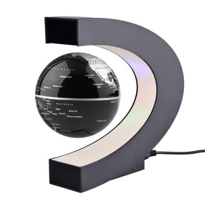 

C shape LED World Map Floating Globe Decoration Magnetic Levitation Light