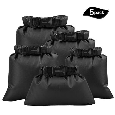 

5 Pcs Outdoor Waterproof Storage Bags Dry Sacks Smartphone Camera Storage Bags for Drifting Water Sports