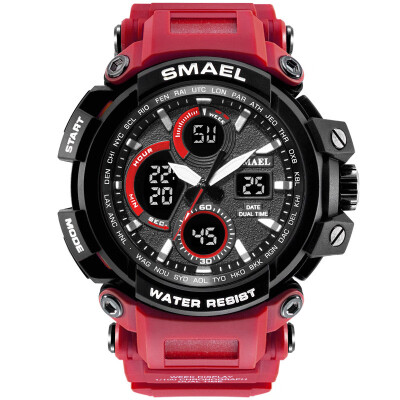 

Gobestart SMAEL Men Sport Watch Casual LED Digital Rubber Strap Electronic Wristwatch Gift