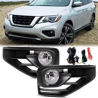 

for 2017 2018 Nissan Pathfinder Clear Bumper Fog Lights LampsWiringSwitch PAIR1 Year waranty