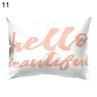 

Unique Letters Print Pillow Case Cushion Cover Sofa Bed Car Cafe Office Decor
