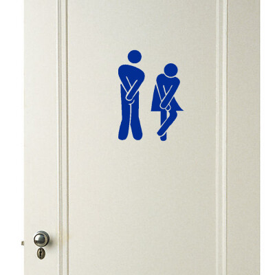 

〖Follure〗Removable Cute Man Woman Washroom Toilet WC Sticker Family DIY Decor