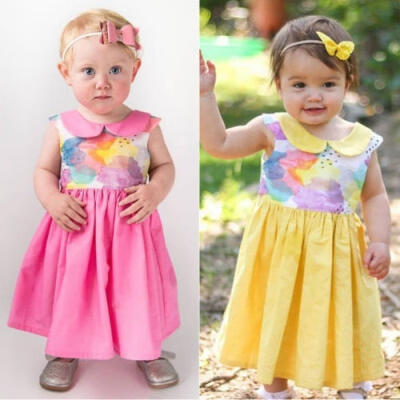 

Sweet & Lovely Pageant Toddler Baby Girls Summer Princess Dress Party Kids Clothes Dresses 2-7Y