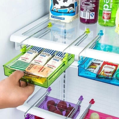 

NEW Sell Kitchen Fridge Space Freezer Organizer Saver Storage Rack Shelf