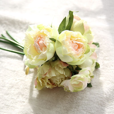 

Artificial Bouquet Fake Peony Flowers Plants 7 Colors Wedding Room Decoration