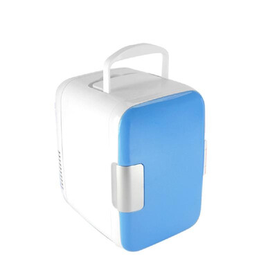 

4L Mini Car Fridge Freezer Cooler Warm Use 12V Portable Icebox Travel Refrigerator for Camping Driving Blue