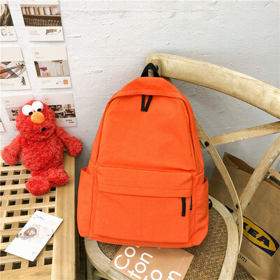 

Schoolbag female college students shoulder bag Korean high school canvas ancient feeling girl contracted ins wind bf campus backpa