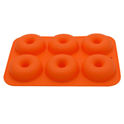 

Siaonvr 6-Cavity Silicone Donut Baking Pan Non-Stick Mold Dishwasher Decoration Tools