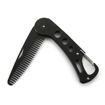 

Foldable Steel Hair Comb Portable Travel Hair Brush Folding Detangling Beard Comb Anti-static Oil Slick Hairstyling