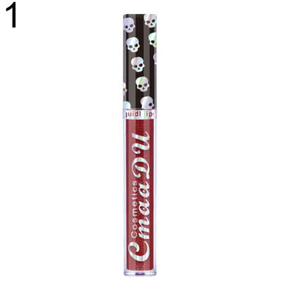 

CmaaDu Skull Glitter Waterproof Long Lasting Matte Lipstick Nude Lip Makeup