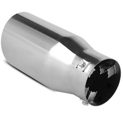 

20-25 Inch Inlet Exhaust TipChrome Polished Stainless Steel Exhaust Tip Bolt On Design