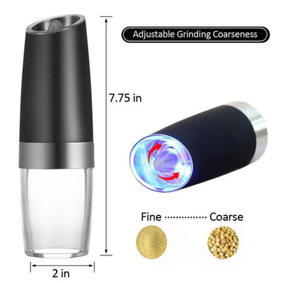 

Automatic Electric Salt Pepper Mills Coarseness Ceramic Mechanism Pepper Grinder Seasoning Grind Tool Battery Powered Mill