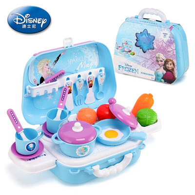 

Disney Childrens Play House Kitchen Toys Girl Toys Cosplay Childrens Day Gifts Disney Ice Romance Kitchen Backpack Toy Set