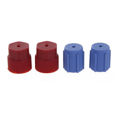 

2pcs 16mm Red 2pcs 13mm Blue R134a Car AC Charging Port Service Caps