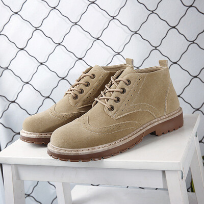 

Imitation cowhide high-top Martin shoes retro Brock plus velvet Martin boots men