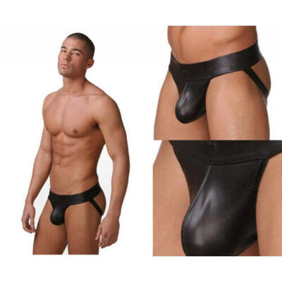 

US Sexy Men Thongs G-string Underwear Leather Jockstrap Boxer Briefs Underpants