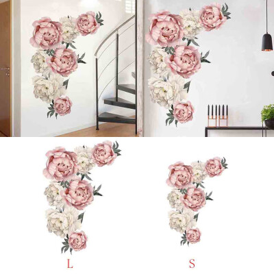 

〖Follure〗Peony Rose Flowers Wall Sticker Art Nursery Decals Kids Room Home Decor Gift