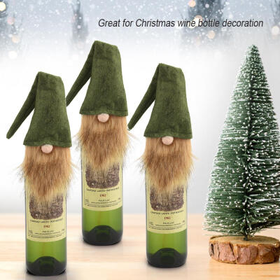 

Christmas Table DecorNon-Woven Wine Bottle Cover Christmas Party Dinner Table Decoration Ornaments GiftsWine Cover