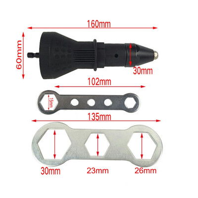 

Rivet Adapter Insert Nut Hand Power Nozzle Accessories Electric Drill Tool