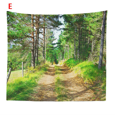 

Toponeto Misty Forest Tapestry Wall Hanging Nature Landscape Tapestry Sunshine Through Tree Tapestries for Bedroom Living Room
