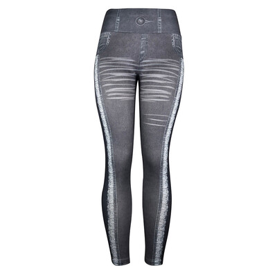 

Tailored Women Fake Denim Jeans Leggings Jeggings Streth Slim Skinny Trousers Tight Pants