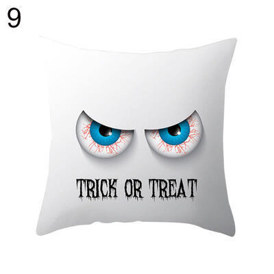 

Halloween Pumpkin Ghost Bat Trick or Treat Cushion Cover Pillow Case Sofa Decor